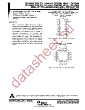 SN74LS241DWRE4 datasheet  